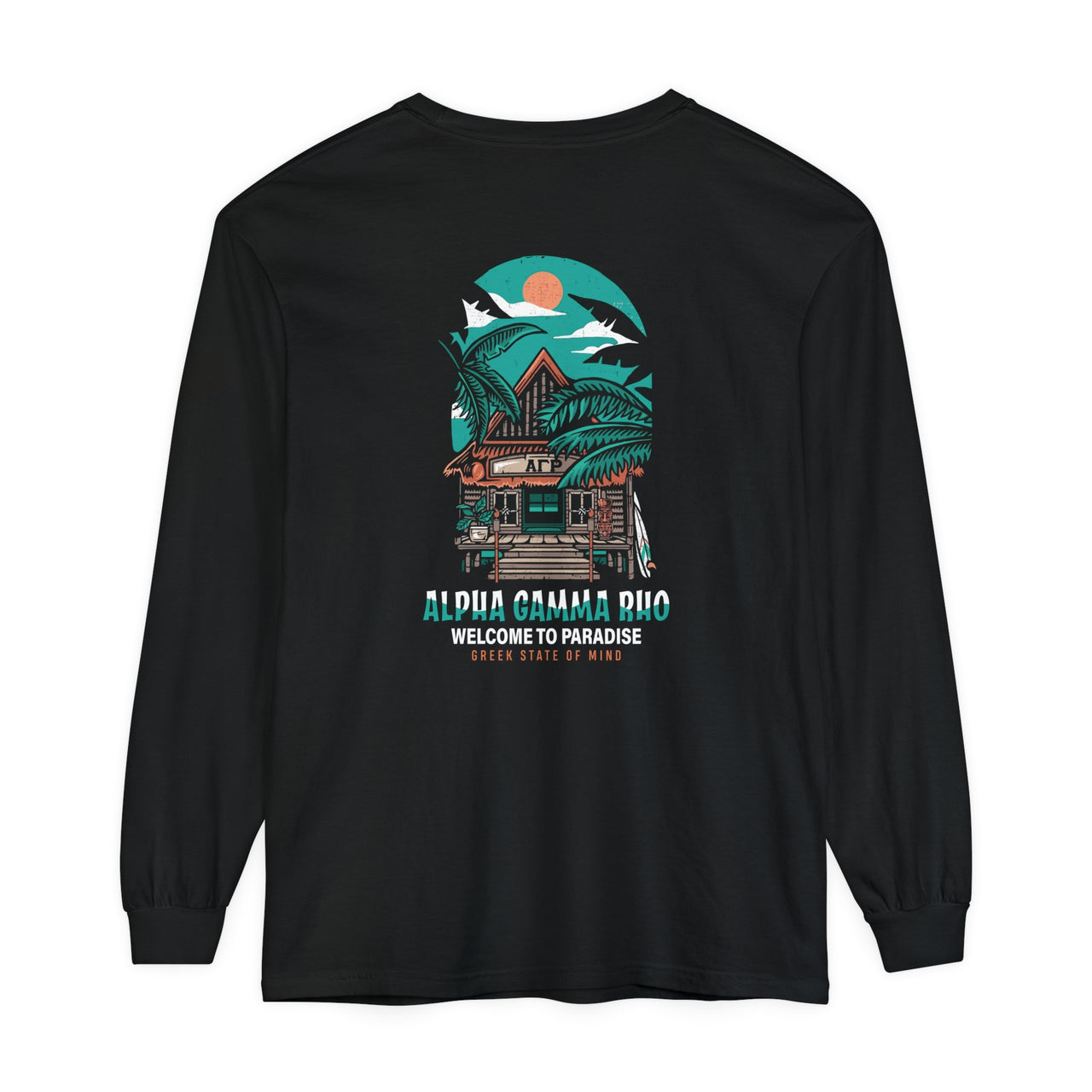 Alpha Gamma Rho Graphic Long Sleeve | Welcome to Paradise