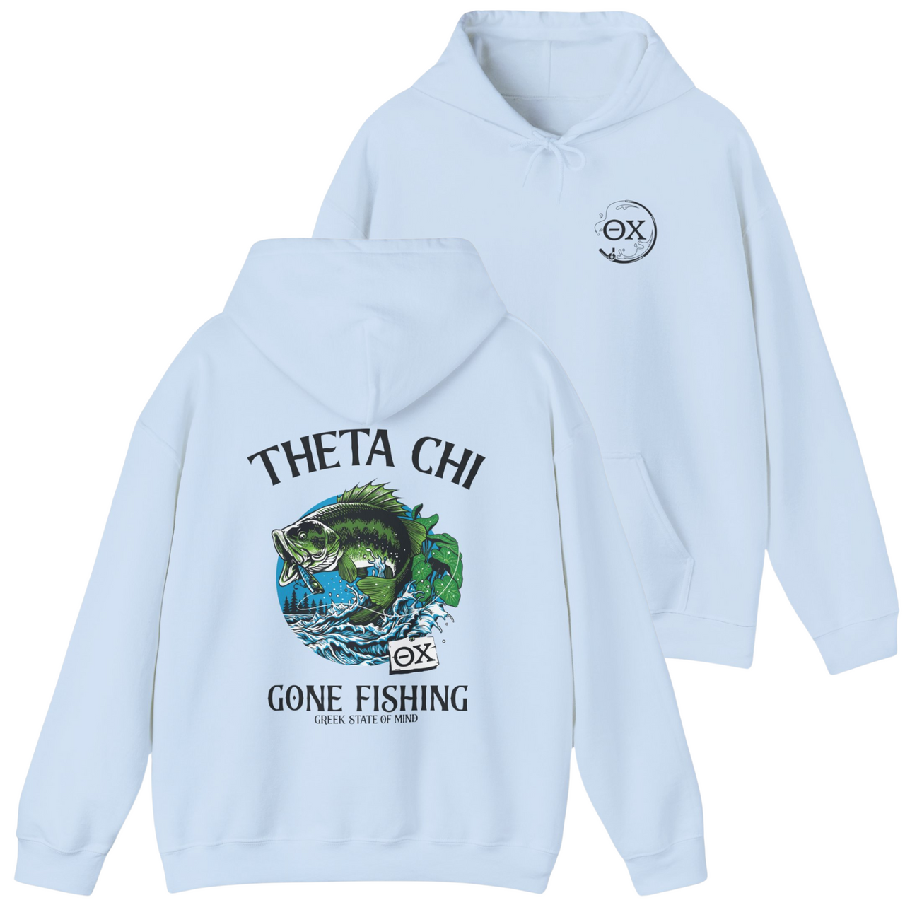 Theta Chi Graphic Hoodie | Gone Fishing