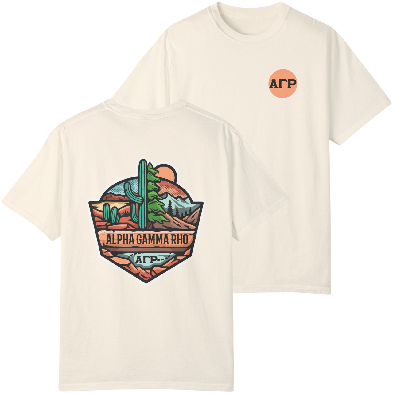 Alpha Gamma Rho Graphic T-Shirt | Desert Mountains