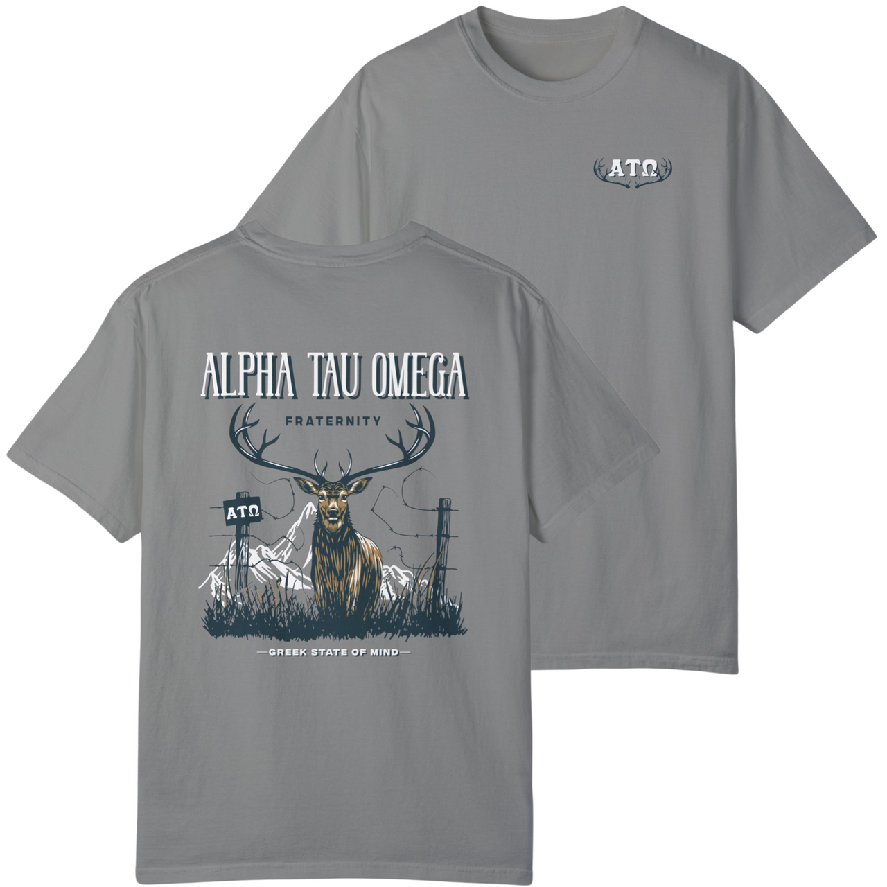 Alpha Tau Omega Graphic T-Shirt | Big Buck