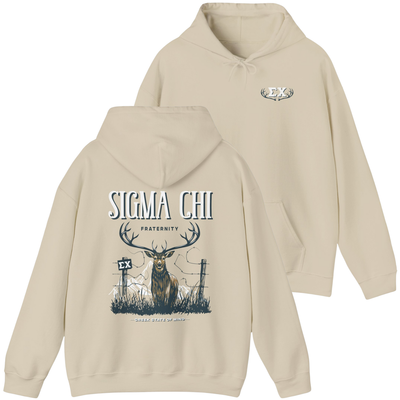 Sigma Chi Graphic Hoodie | Big Buck