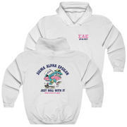 White Sigma Alpha Epsilon Graphic Hoodie | Alligator Skater | Sigma Alpha Epsilon Clothing and Merchandise