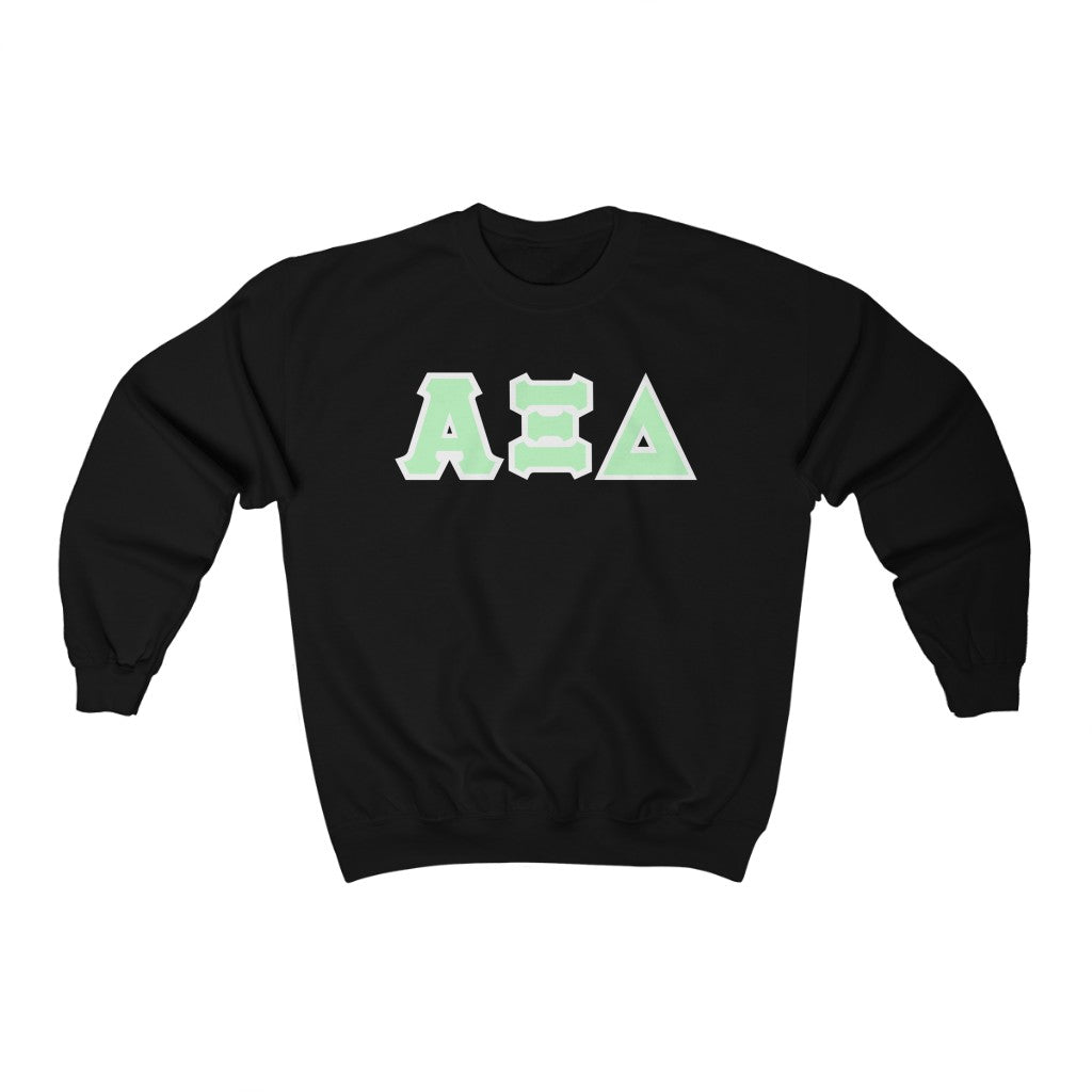 AXiD Printed Letters | Mint and White Border Crewneck