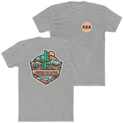 grey Lambda Chi Alpha Graphic T-Shirt | Desert Mountains | Lambda Chi Alpha Fraternity Apparel 