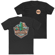 Black Pi Kappa Alpha Graphic T-Shirt | Desert Mountains | Pi kappa alpha fraternity shirt