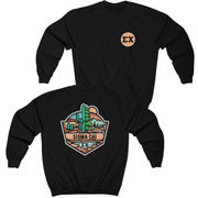 Black Sigma Chi Graphic Crewneck Sweatshirt | Desert Mountains | Sigma Chi Fraternity Apparel