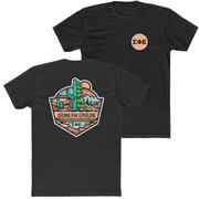 Black Sigma Phi Epsilon Graphic T-Shirt | Desert Mountains | SigEp Clothing - Campus Apparel