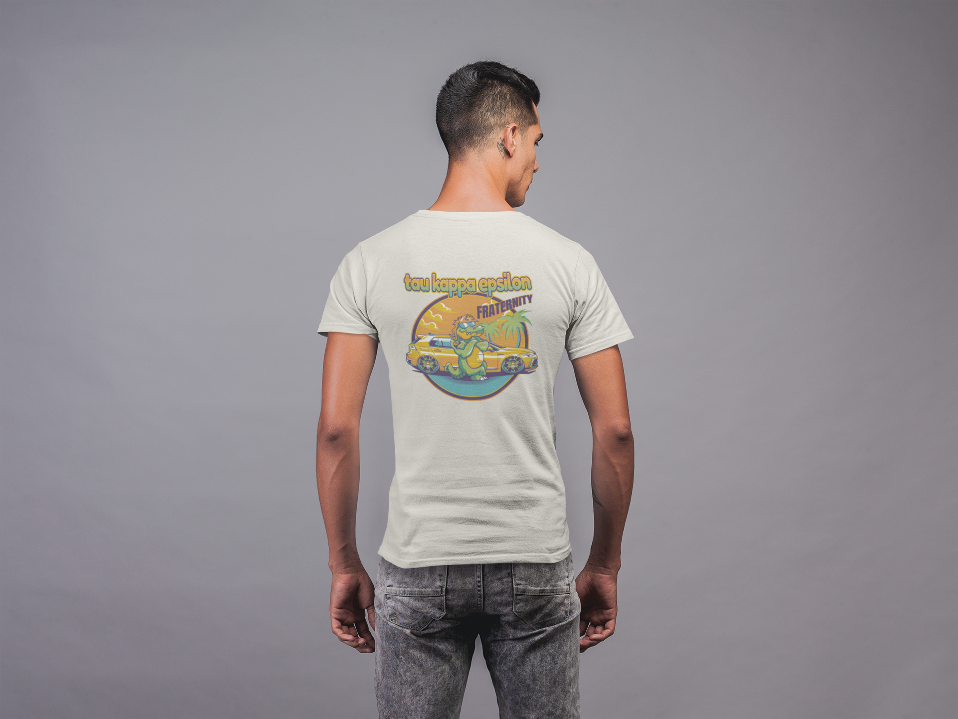 Tau Kappa Epsilon Graphic T-Shirt | Cool Croc | TKE Clothing and Merchandise model 