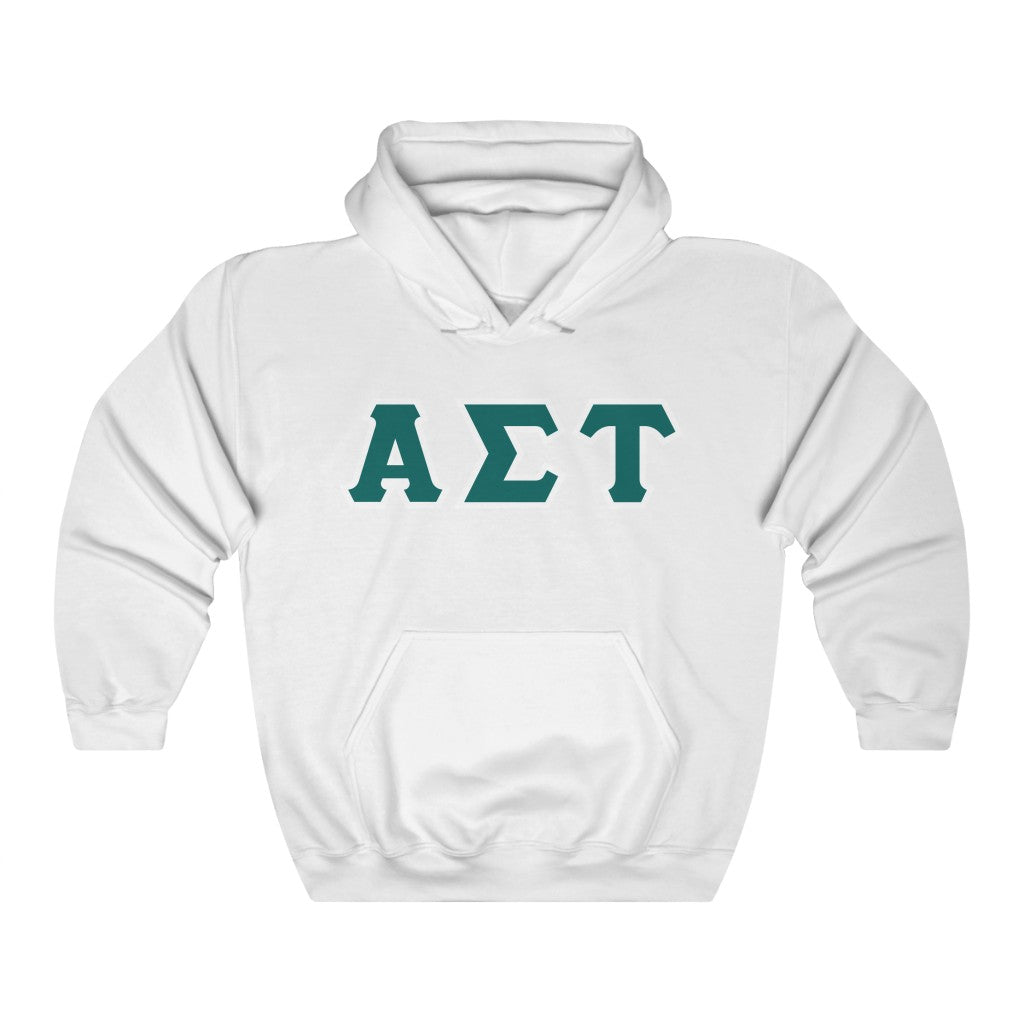 AST Printed Letters | Emerald with White Border Hoodie