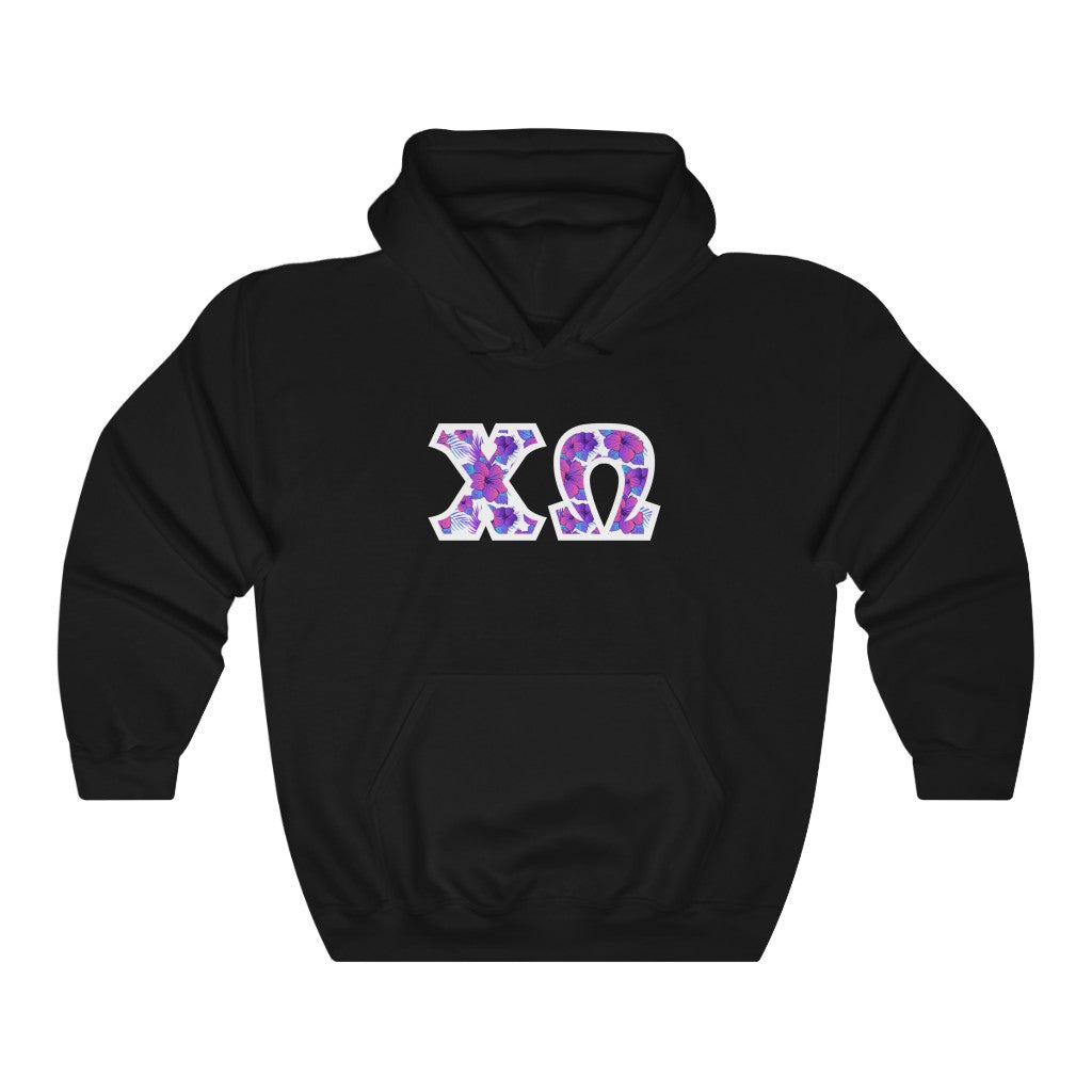Chi Omega Printed Letters | Flora Hoodie