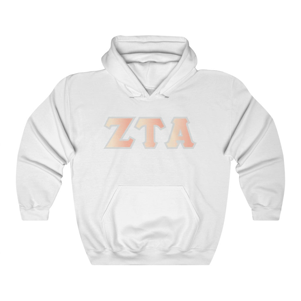 ZTA Printed Letters | Peach Sunrise Hoodie