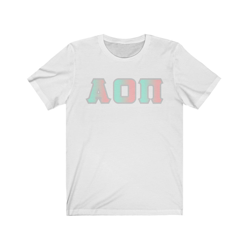 AOII Printed Letters | Dreams with Grey Border T-Shirt