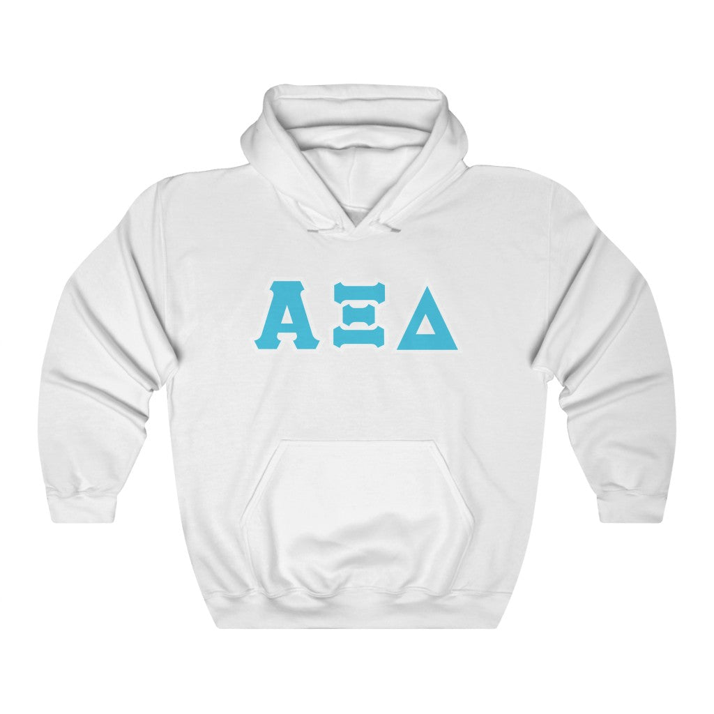 AXiD Print Letters | Betxi Blue with White Border Hoodie