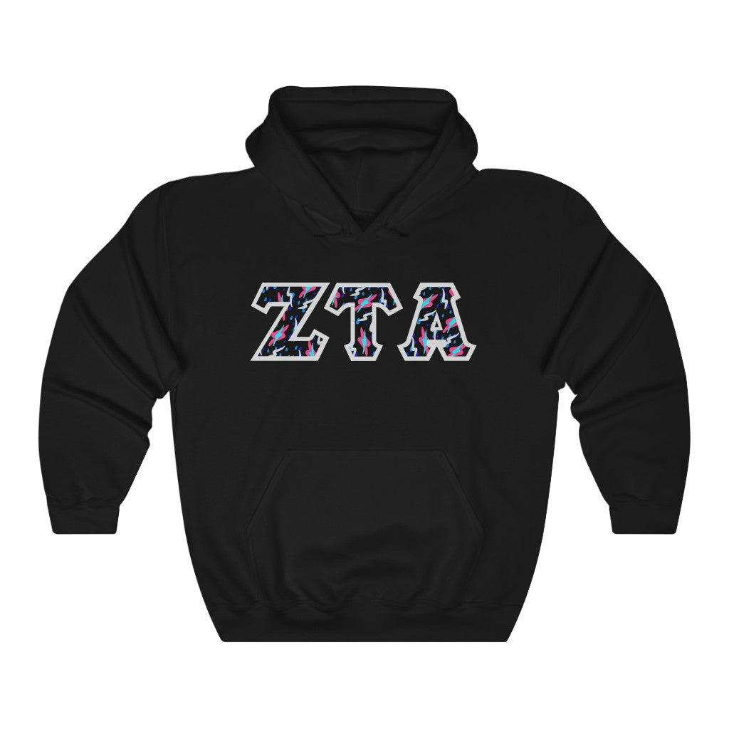 ZTA Printed Letters | Bayside Black Hoodie