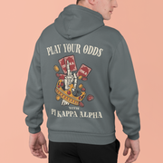 Pi Kappa Alpha Graphic Hoodie | Play Your Odds | Pi kappa alpha fraternity shirt back model 