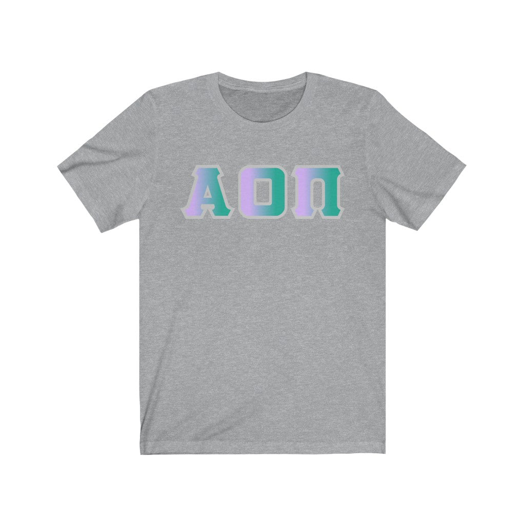 AOII Printed Letters | Antarctica with Grey Border T-Shirt