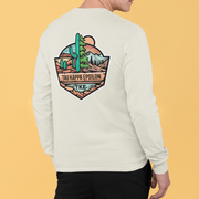 White Tau Kappa Epsilon Graphic Long Sleeve T-Shirt | Desert Mountains | TKE Clothing and Merchandise 
