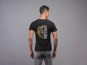 Black Sigma Alpha Epsilon Graphic T-Shirt | Lion Hearted | Sigma Alpha Epsilon Clothing and Merchandise back model 