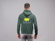 Green Sigma Phi Epsilon Graphic Hoodie | The Masters | SigEp Clothing - Campus Apparel back model 