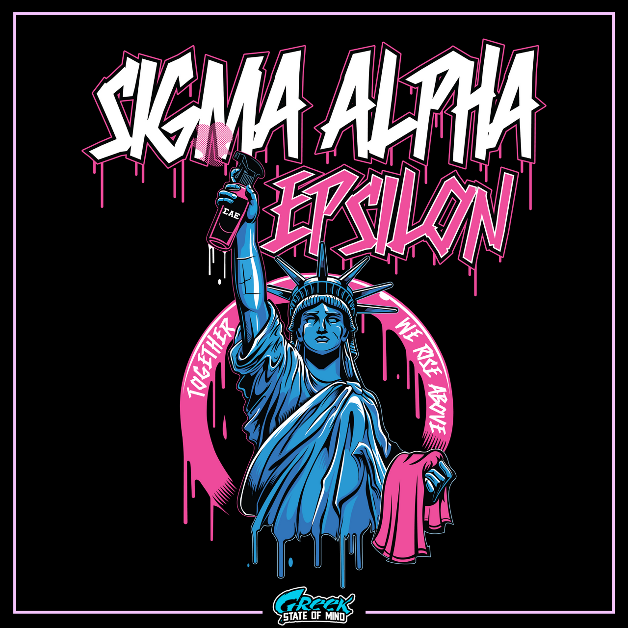 Sigma Alpha Epsilon Graphic Long Sleeve | Liberty Rebel | Sigma Alpha Epsilon Clothing and Merchandise design 
