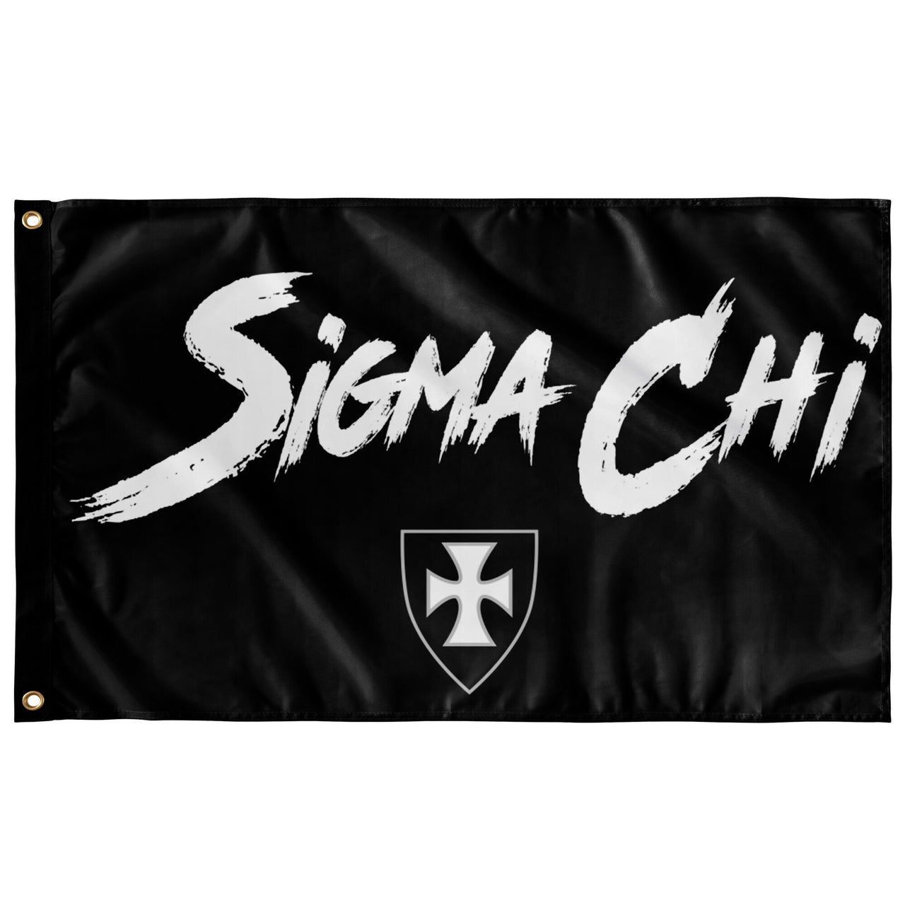 Sigma Chi Fighter Flag | Black and White