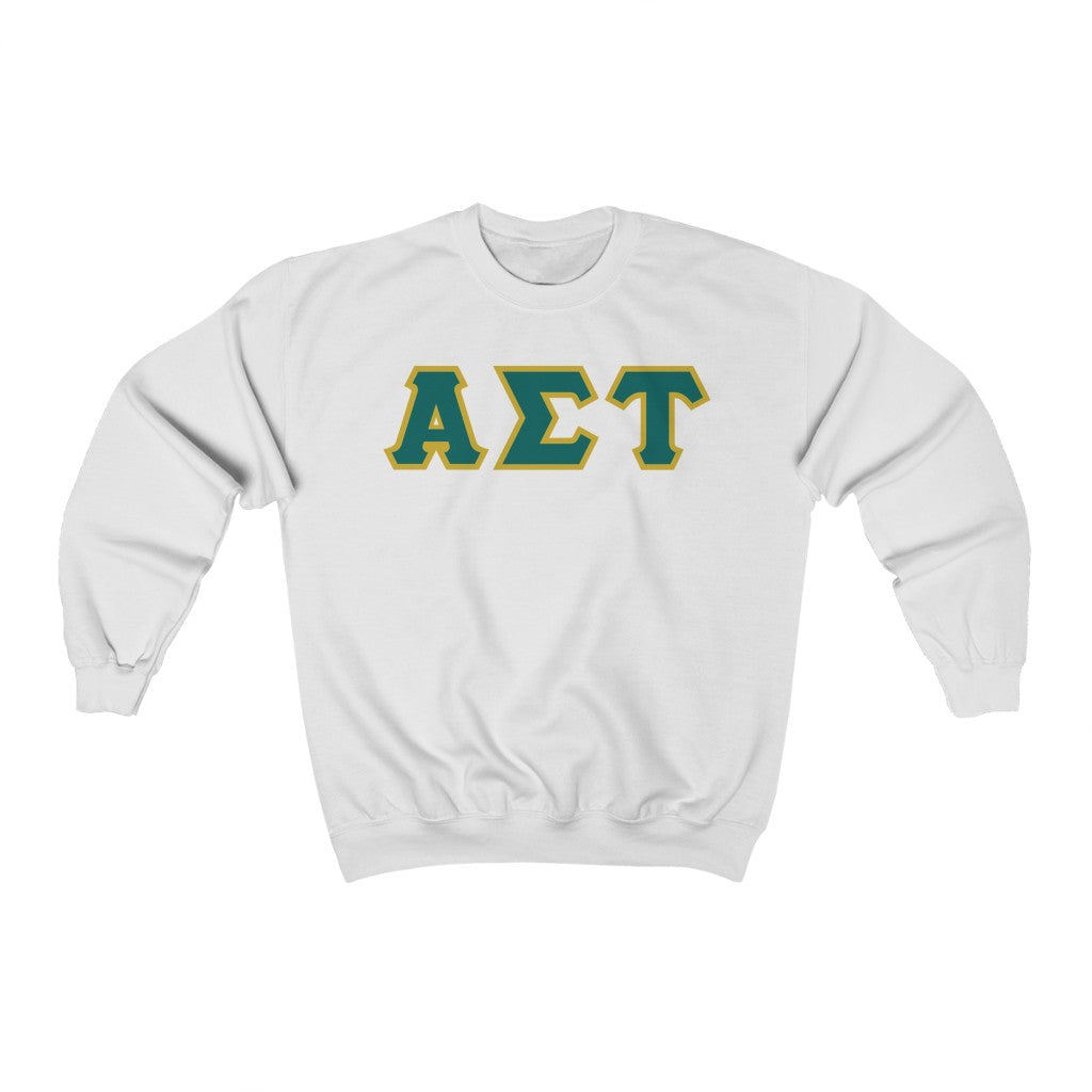 AST Printed Letters | Emerald with Gold Border Crewnecks