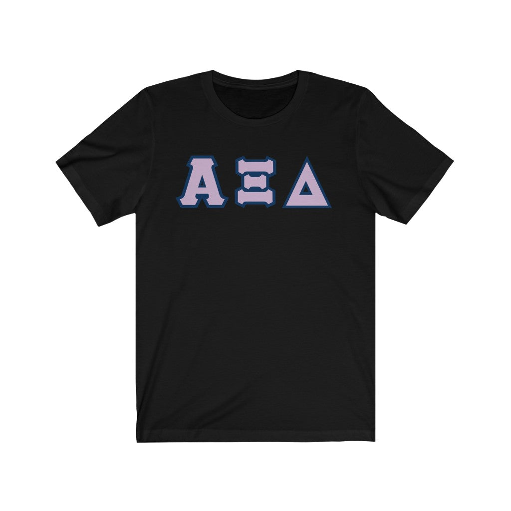 AXiD Printed Letters | Lavender with Navy Border T-Shirt