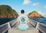 white Pi Kappa Phi Graphic T-Shirt | Gone Fishing | Pi Kappa Phi Apparel and Merchandise model 