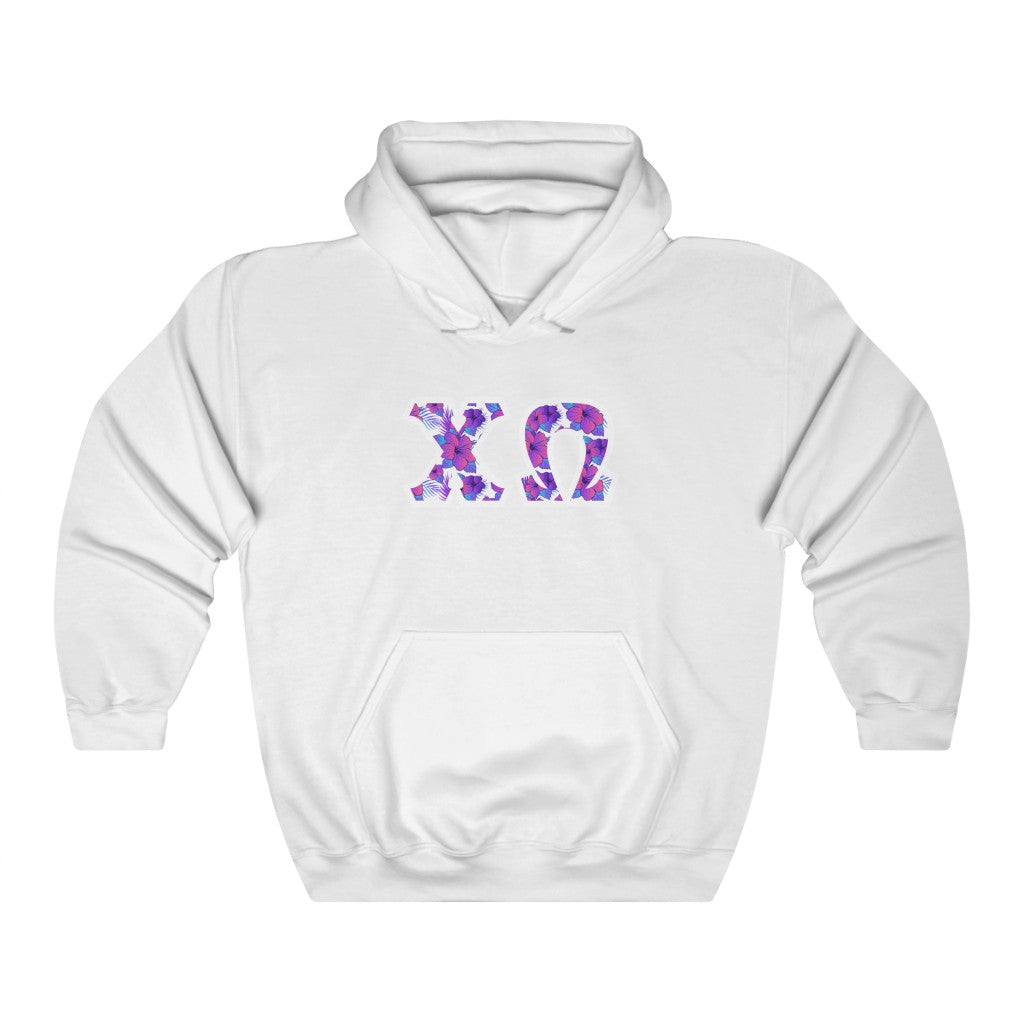 Chi Omega Printed Letters | Flora Hoodie