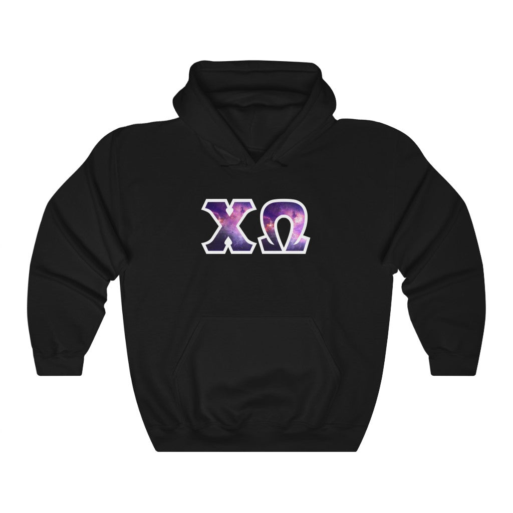Chi Omega Printed Letters | Galaxy Hoodie