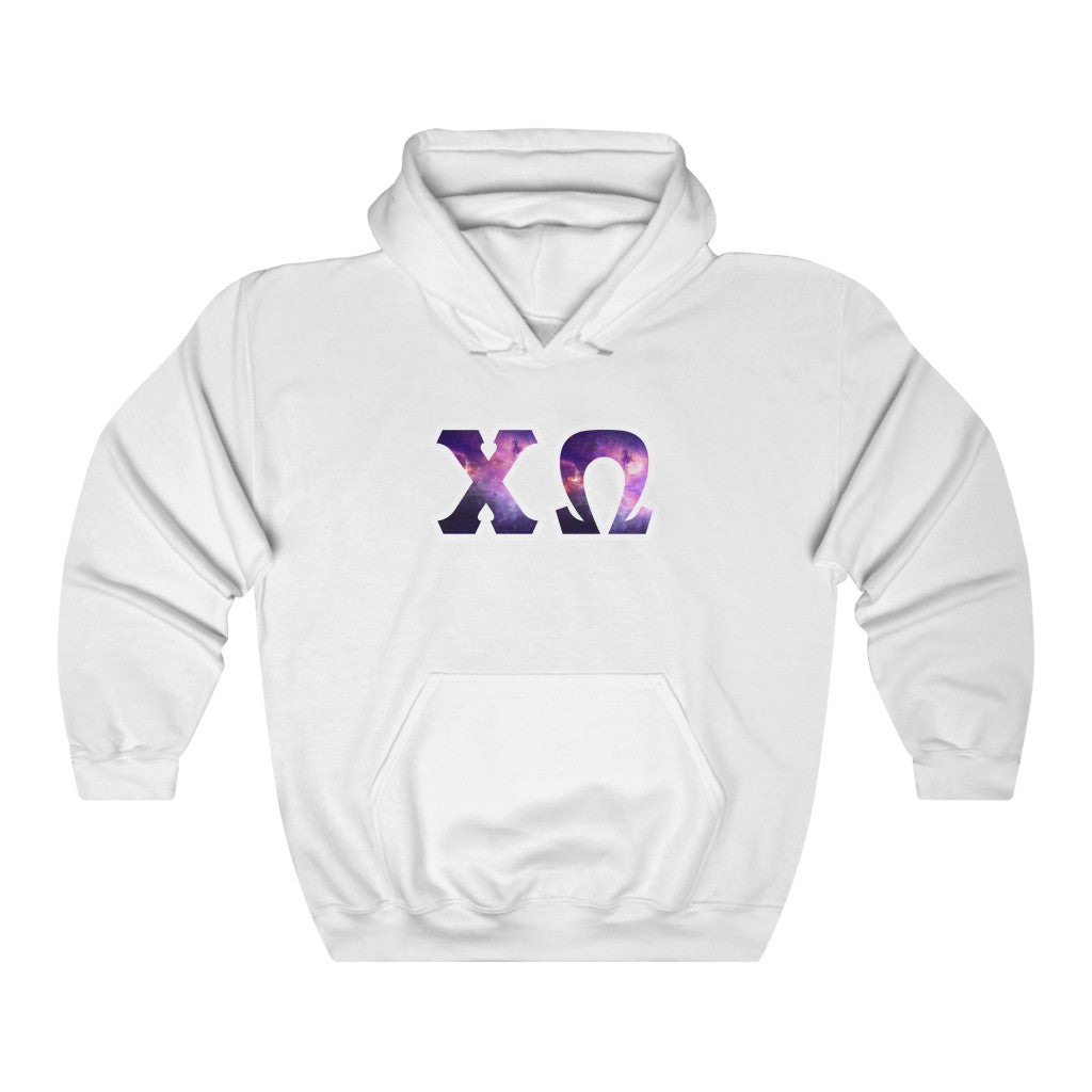 Chi Omega Printed Letters | Galaxy Hoodie