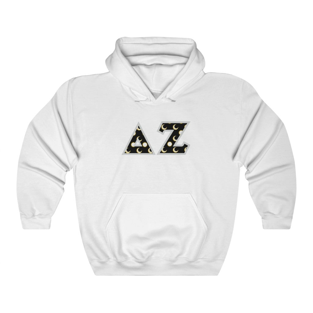 Delta Zeta Printed Letters | Sun and Moon Hoodie