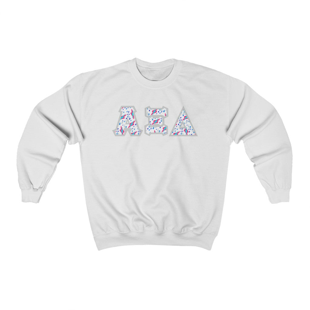 AXiD Printed Letters | Bayside White Crewneck