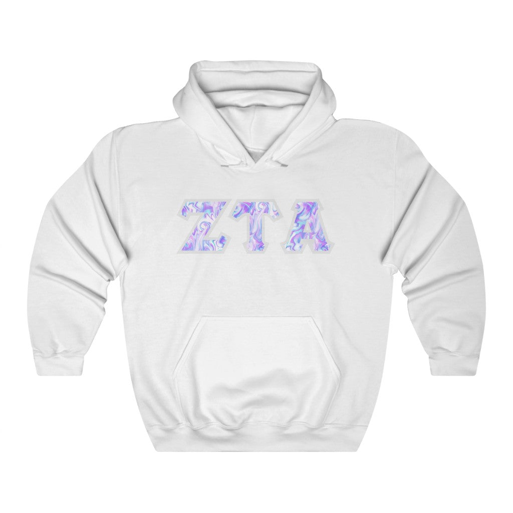ZTA Printed Letters | Cotton Candy Tie-Dye Hoodie