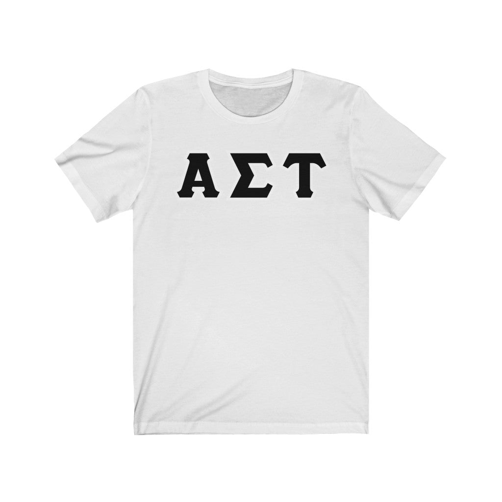 AST Printed Letters | Black with White Border T-Shirt