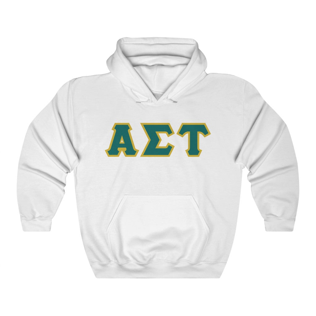 AST Printed Letters | Emerald with Gold Border Hoodie