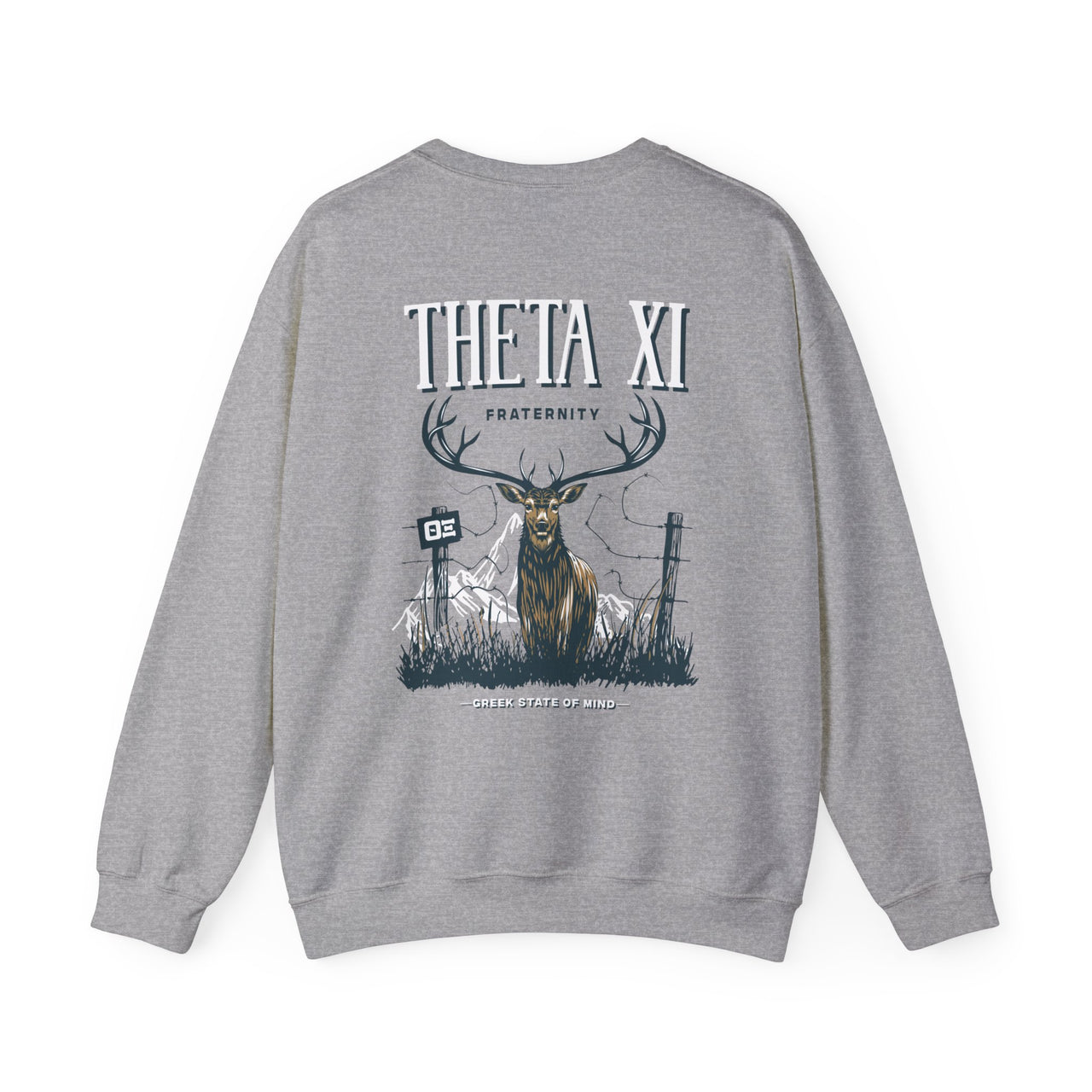 Theta Xi Graphic Crewneck Sweatshirt | Big Buck