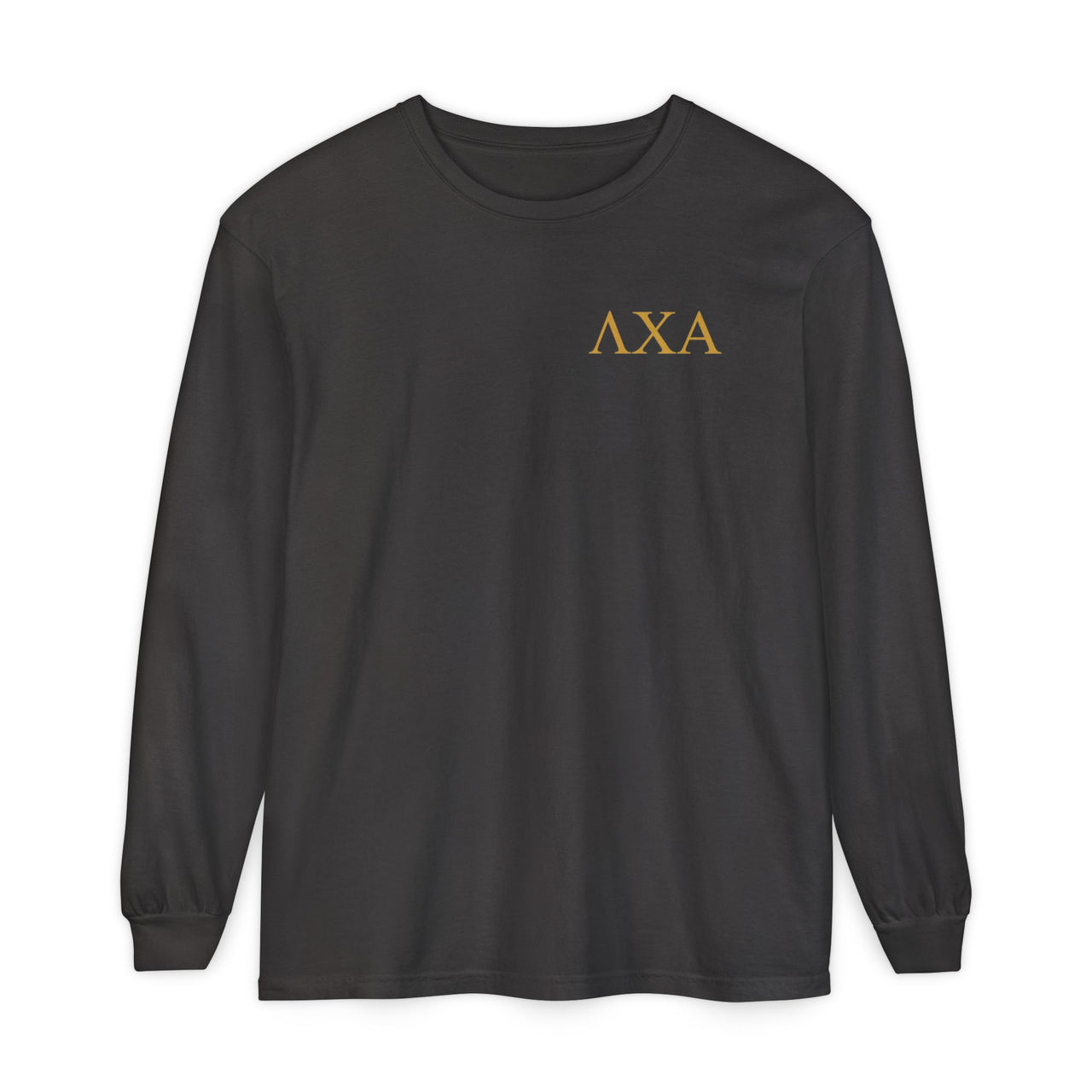 Lambda Chi Alpha Graphic Long Sleeve T-Shirt | Gold Letters LC