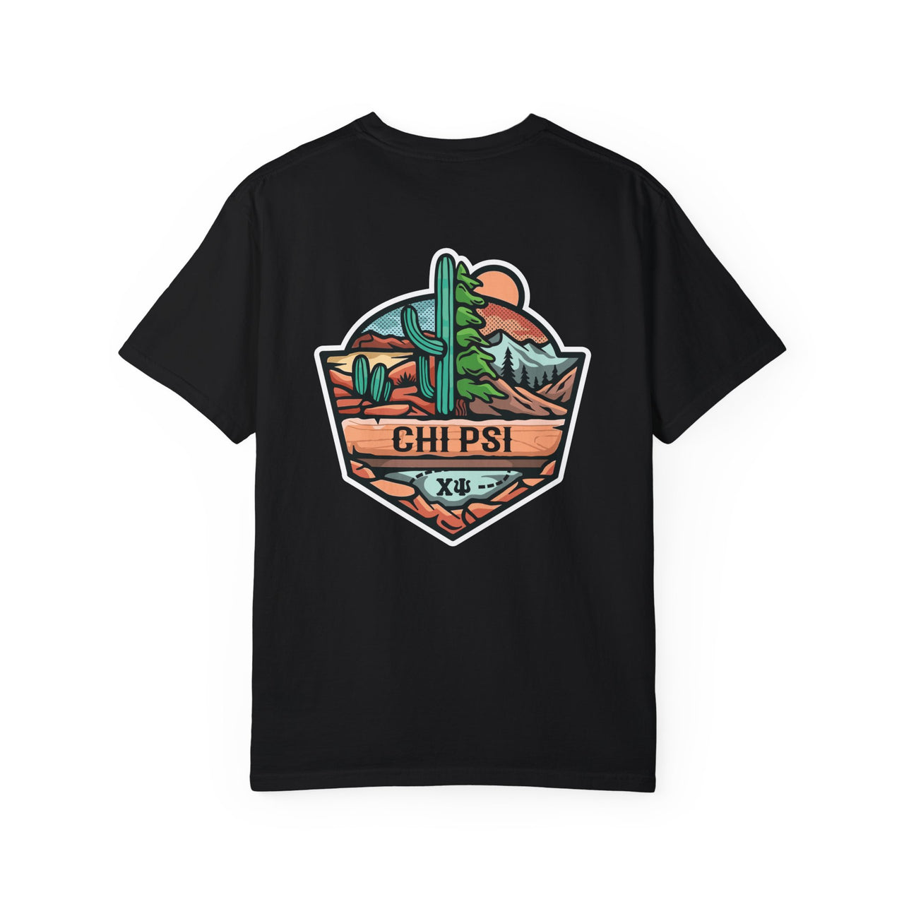 Chi Psi Graphic T-Shirt | Desert Mountains