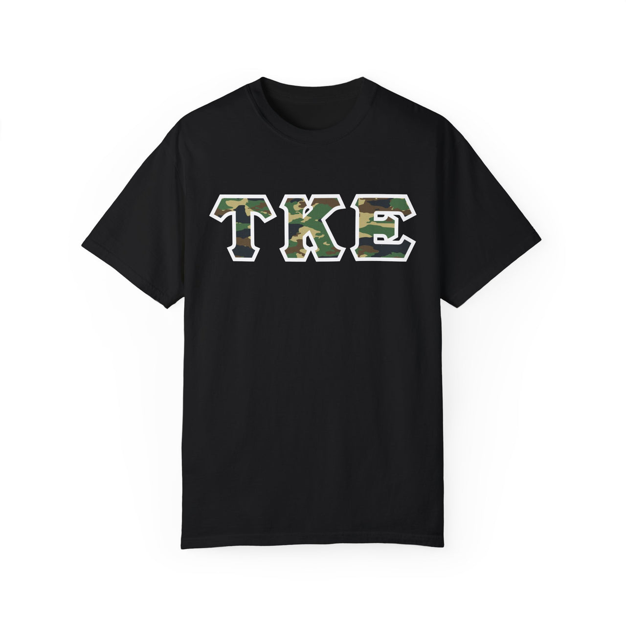 Tau Kappa Epsilon Printed Letter T-Shirt | Camouflage