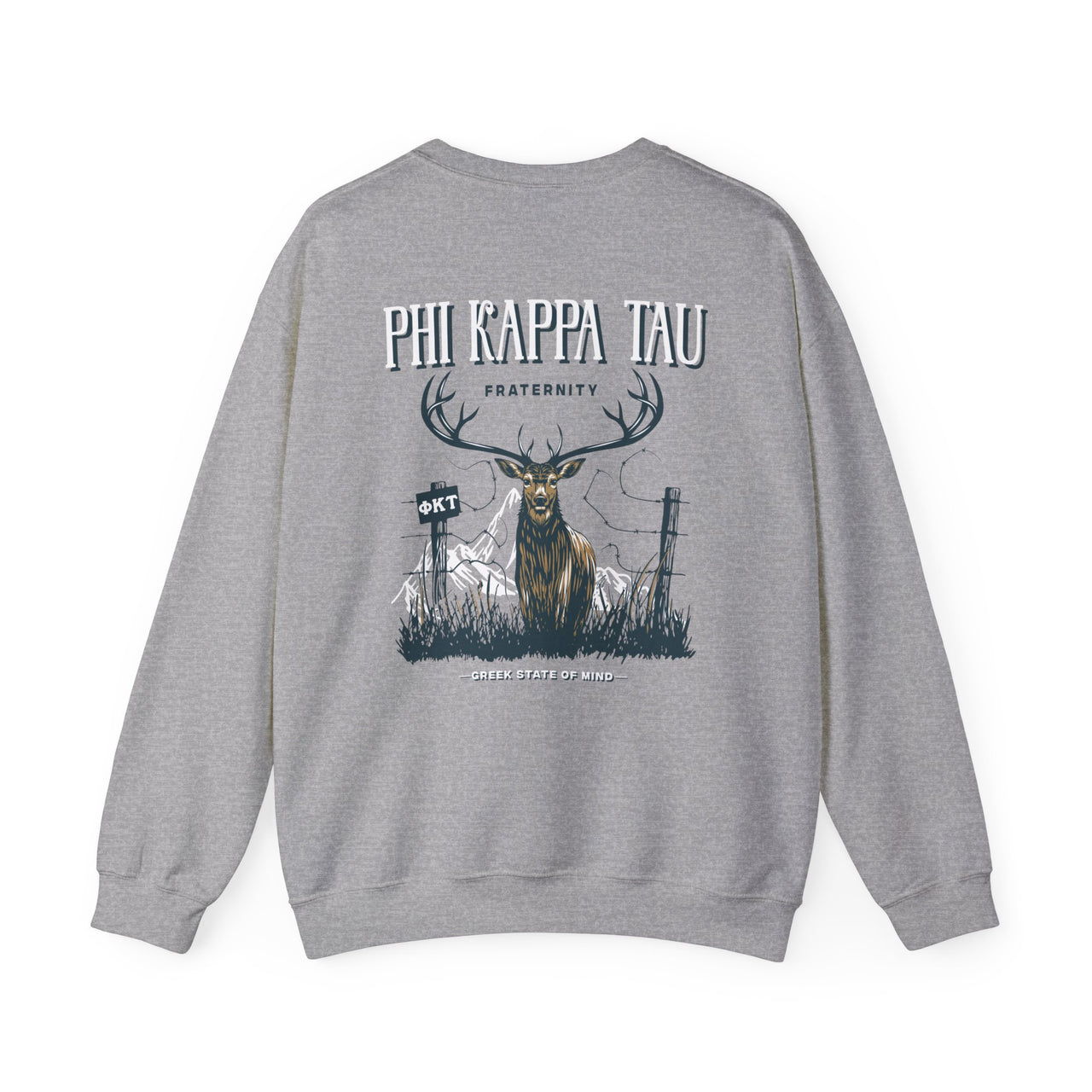 Phi Kappa Tau Graphic Crewneck Sweatshirt | Big Buck