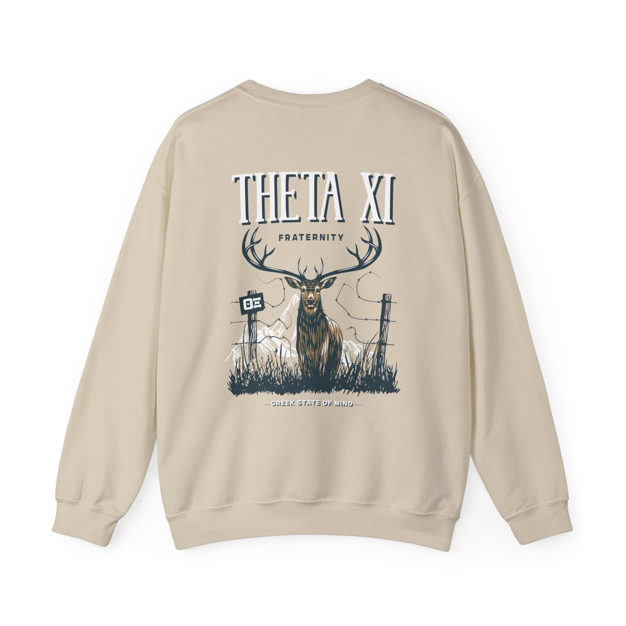 Theta Xi Graphic Crewneck Sweatshirt | Big Buck