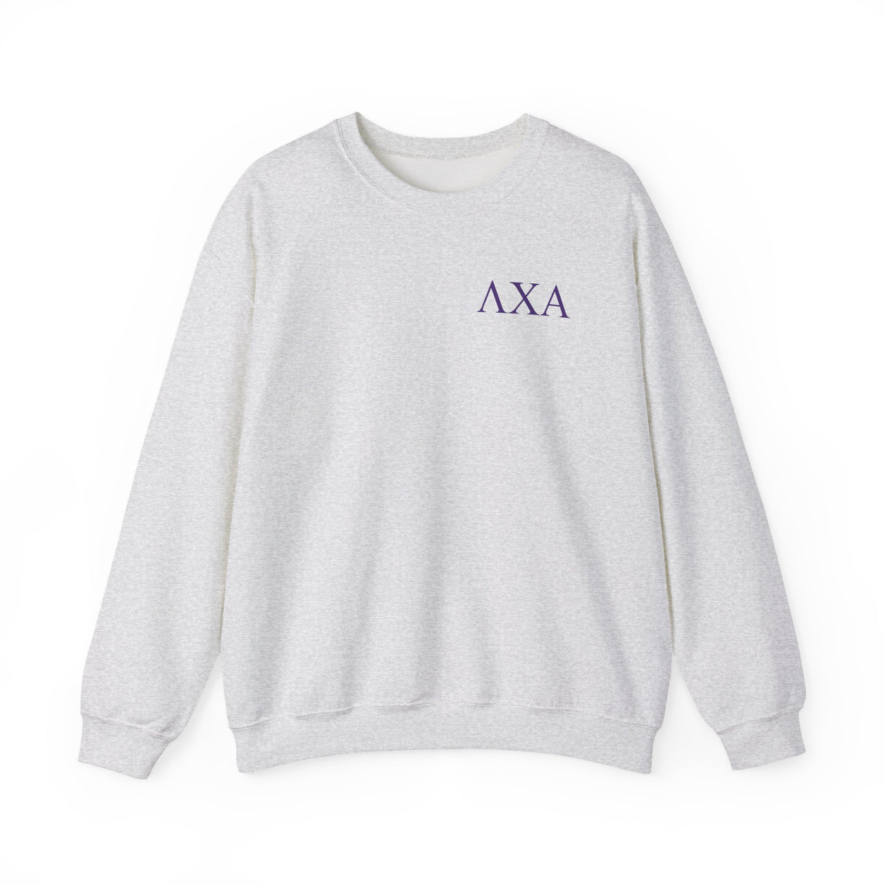 Lambda Chi Alpha Graphic Crewneck Sweatshirt | Purple Letters LC