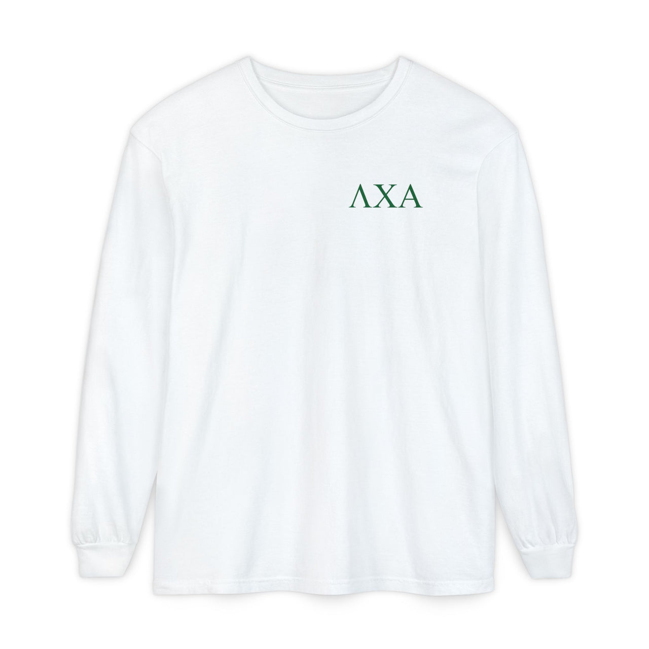 Lambda Chi Alpha Graphic Long Sleeve T-Shirt | Green Letters LC