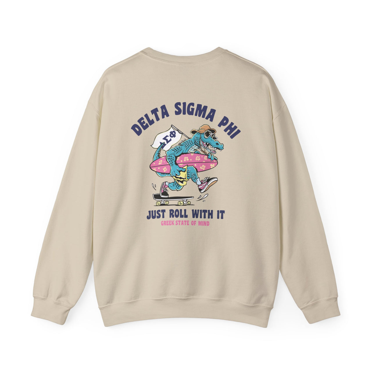 Delta Sigma Phi Graphic Crewneck Sweatshirt | Alligator Skater