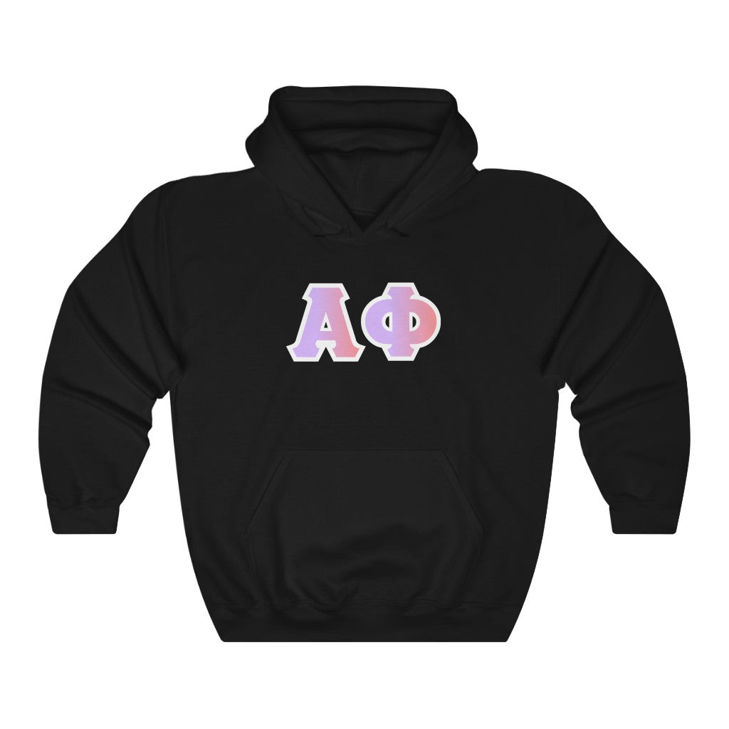 Alpha Phi Printed Letters | Violet Sunrise Hoodie