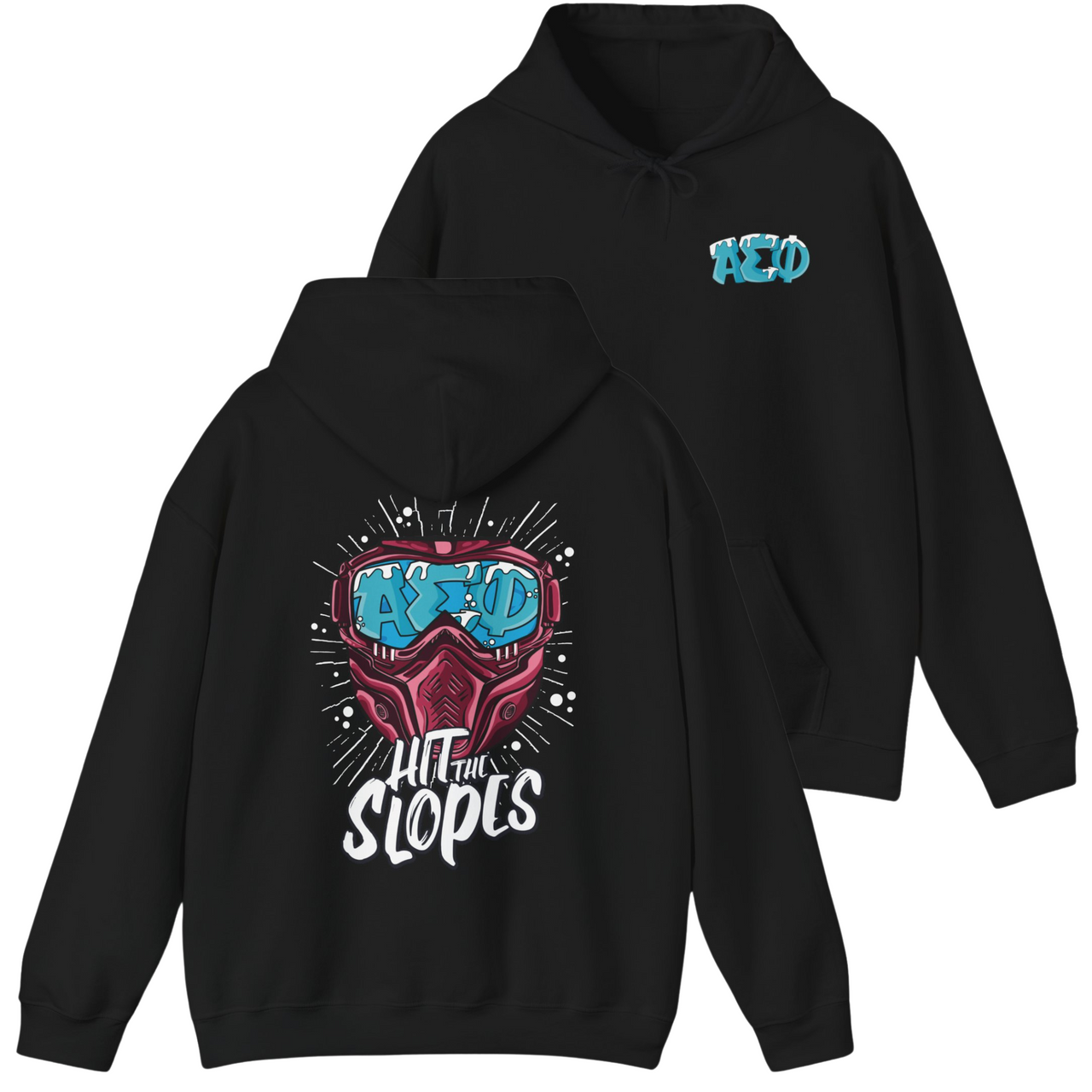 Alpha Sigma Phi Graphic Hoodie | Hit the Slopes