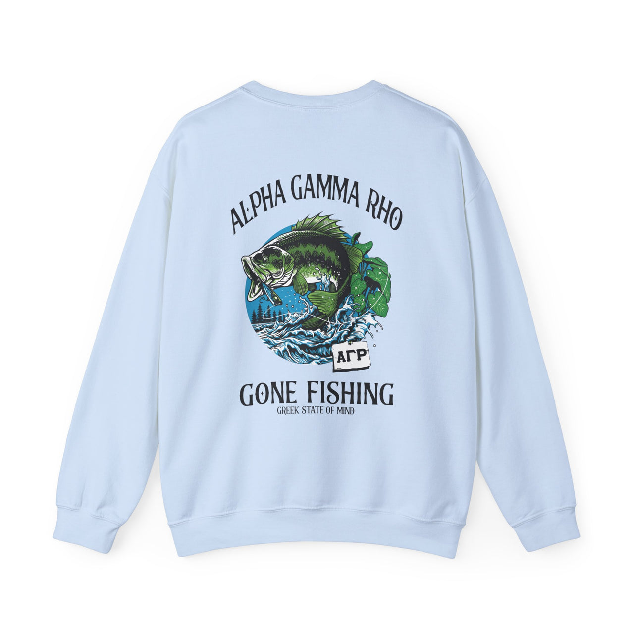 Alpha Gamma Rho Graphic Crewneck Sweatshirt | Gone Fishing