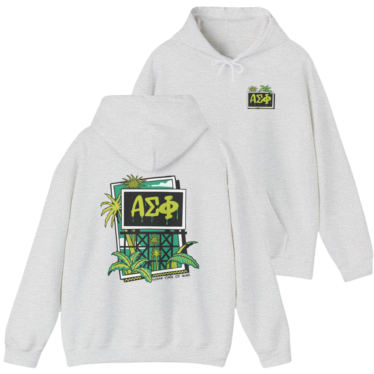 Alpha Sigma Phi Graphic Hoodie | Tropical Billboard