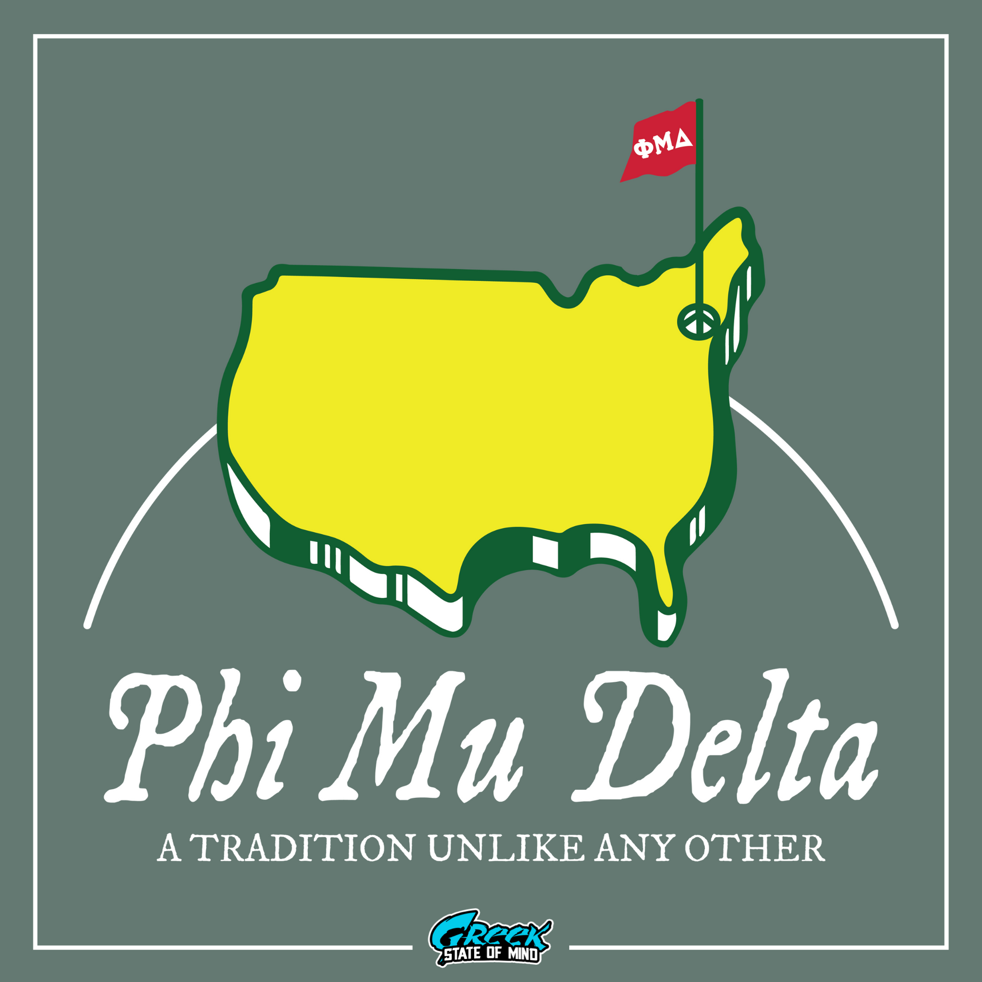 the logo for phi mu delta